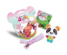 NICI Sweetydoos Glitter Edition – Peluches Sorpresa con Efecto UV, Banda Brillante y Póster – 1 de 9 Mini Figuras con Brazalete de Amistad – Colecciona, Juega e Intercambia, Color carbón (47720)