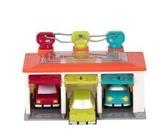 Battat- Garaje clasificación de Forma con Llaves y 3 Coches de Juguete para niños de 2 años + (5 Piezas). (Branford Ltd. BT2633Z) , color/modelo surtido