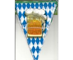 Boland 54200 - Jarra con banderines para Fiesta de Cerveza, Color Azul y Blanco