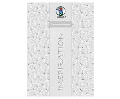 Ursus 77704601F - Papel Transparente para Boda, 5 Hojas, 115 g/m², DIN A4, Impreso por una Cara y Acabado en Papel de Aluminio, Color Plateado