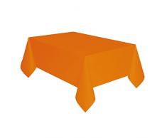 amscan- Mantel de papel naranja, liso, Color (9915404-204)