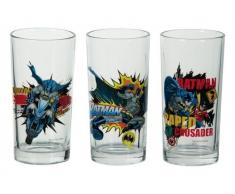 United Labels Batman 0109495 - Set de 3 vasos de cristal, 300 ml