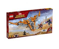 LEGO Super Heroes Thanos: Batalla definitiva, construcción con Nave de Juguete de los Vengadores, Incluye Minifiguras de Iron-Man, Gamora y Star-Lord (76107)