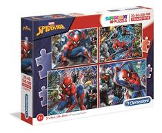 Clementoni 21410 Supercolor - Puzzle de Spiderman (20+60+100+180 Piezas)