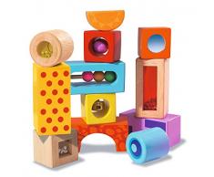 Eichhorn-100002240 Bloques de madera de colores con sonidos, Multicolor (100002240) , color/modelo surtido, a partir de 1 año de edad, 12 piezas
