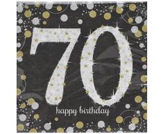 Amscan International – 9901713 oro celebración 70th servilletas 33 cm