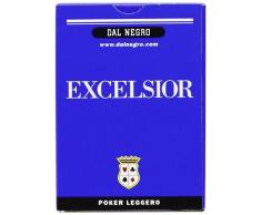 Dal Negro- Excelsior Poker Dal Negro-21009 Naipes azul en Papel, Color (21009)