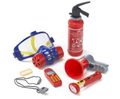 Theo Klein-8950 Set De Bomberos Con 7 Piezas, Juguete, multicolor (Otto-Simon 8950)