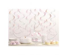 Amscan International Amscan 670851 - Papel decorativo (12 unidades), diseño de espiral, color rosa dorado