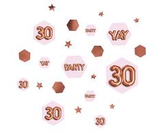 Neviti 773420 Glitz y Glamour edad 30 Confetti mesa Scatters, Rosa/Oro rosa