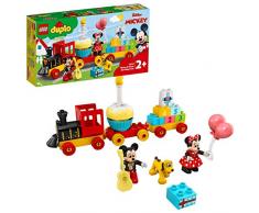 LEGO 10941 Duplo Tren de Cumpleaños de Mickey y Minnie, Juguete para Niños de 2, 3 y 4 Años o Más, Figura de Pluto, Tarta y Vela, Regalos para Bebés
