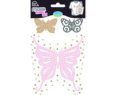 Aladine - 41555 - Pegatinas - Textil Piedras Mariposa
