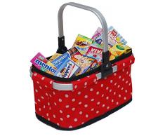 Tanner 40913 - Cesta de transporte con lunares, color rojo