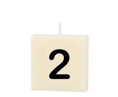 PD-Party Vela Número 2 Cera 2 X 4 cm Negro/Blanco
