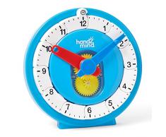 Reloj de línea numérica de nivel avanzado para niños de Learning Resources, aprender a decir las horas, recursos de matemáticas para aprender a decir las horas, reloj analógico didáctico para niños.