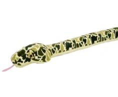 Wild Republic - Snakesss, serpiente de peluche, diseño camouflage, 137 cm, color verde (11105)