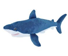 Wild Republic-21478 Peluche Tiburón Marrajo Cuddlekins, Color Azul, 20 cm (21478)