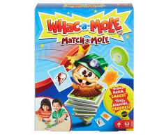 Mattel Games Juego de cartas Match-a-mole de Whac-a-mole, juego de mesa para niños (GVD46)
