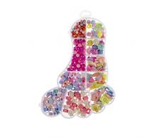 GLOREX 6 1630 330 – Juego de joyas de perlas, 445 unidades, en caja de almacenamiento, varios colores, ideal para el diseño de joyas, pulseras, collares, accesorios y decoración