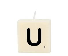 PD-Party Vela Scrabble Letra U Cera 2 X 4 cm Negro/Blanco