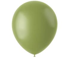 Folat 19639 - Globos de látex de 33 cm, color verde oliva, paquete de 50 globos de helio para cumpleaños, boda, baby shower, safari, decoración de fiesta en la selva, color verde