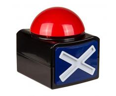 Out of the blue- Buzzer con LED y Sonido, Aprox. 11,5 x 11 cm, de plástico, Funciona con Pilas, en Caja de Regalo, Color carbón (60/1147)