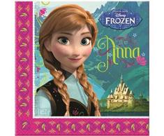 Disney 82501- Servilletas de papel, diseño Frozen (con Anna y Elsa), paquete de 20 papeles