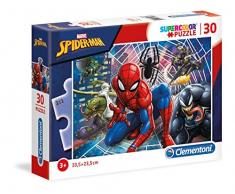 Clementoni 20250 Clementoni-20250-Supercolor - Puzzle de Spiderman (30 Piezas)