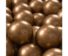 KiddyMoon 300 ∅ 7Cm Bolas Colores De Plástico para Piscina Certificadas para Niños, Dorado