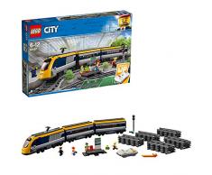 LEGO City - Tren De Pasajeros, Maqueta de Juguete Ferroviario con Control Remoto por Bluetooth, Incluye Minifigura del Maquinista y Varios Pasajeros (60197)