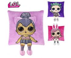 Cerdá-2200-4481 LOL Surprise cojin Velvet Relieve, Multicolor (2200-4481)