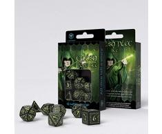 Q-workshop Q-Taller QWOELV19 - élfico Dado, Juego de Mesa, Glow-in-The-Dark 7, Negro