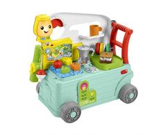 Fisher-Price - Ríe y aprenda 3 en 1, Juguete de Empuje para Primeros Pasos y Centro de Actividad Musical, Juguete para niños 9-36 Meses, HCK51