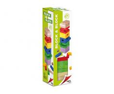 Cayro - Block & Block Colors - Bloques de Madera - + 5 - Juegos de Mesa para Niños y Adultos - Barras Apilables de 6 Colores - para más de 2 Jugadores