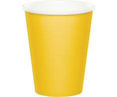Creative Party Sunshine - Tazas de papel desechables (8 unidades), color amarillo