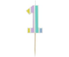 Folat 18951 Vela Pastel Número 1 Multicolor, 5 centimeters