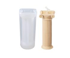 Molde de silicona para velas 3D, forma de columna romana, molde de vela de pilar griego antiguo, herramienta de fabricación de jabón