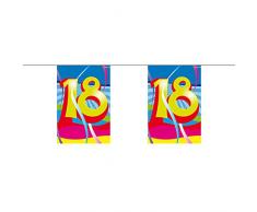 Guirnalda pequeña de cumpleaños (4 Metros), diseño de 18 cumpleaños