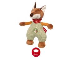 Sigikid Juguete Musical para niños y niñas, diseño de Zorro Forest Fox, Recomendado a Partir de 0 Meses, Color Verde/marrón, 39233