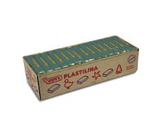 Jovi - Caja de plastilina, 15 pastillas 350 gr, color verde oscuro (7211)