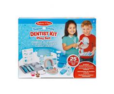Melissa & Doug Juego dentista, Juego educativo para niños y niñas, Juego de imitación, Juguete creativo montessori, Regalo para niños de 3 4 5 6 7 años, 26 piezas y accesorios