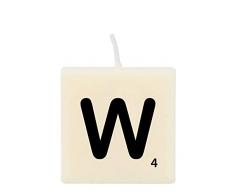 PD-Party Vela Scrabble Letra W Cera 2 X 4 cm Negro/Blanco