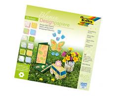 Folia 10149 – Diseño Bloc de papel flores, 30.5 x 30.5 cm, 12 hojas), colores surtidos