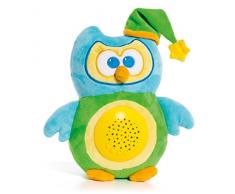 Molto- Light Owl Gusy Luz Proyector Musical de Peluche Lámpara, Color Azul/Amarillo (18543)