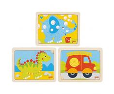Goki 57487 Puzzle - Rompecabezas (Rompecabezas para Suelo, Niño pequeño, 2 año(s), Madera, Multicolor, CE)