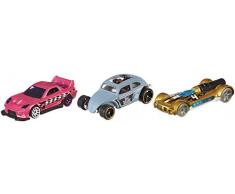 Hot Wheels Pack de 3 vehículos, coches de juguete (modelos surtidos) (Mattel K590)