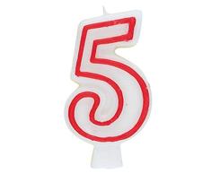 Unique- Vela de cumpleaños número 5 (360-5)
