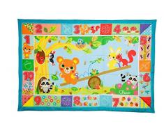 Chicco - Alfombra XXL Amigos del Bosque 135 x 90 cm, tappete de Juegos para bebés.