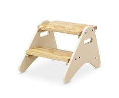 B. spaces by Battat - Taburete de madera para niños - Peek-A-Boost - Menta y madera natural – fácil de armar – 3 años y más