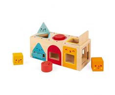 Janod - Caja de Formas geométricas - Clasificador de Formas de Madera